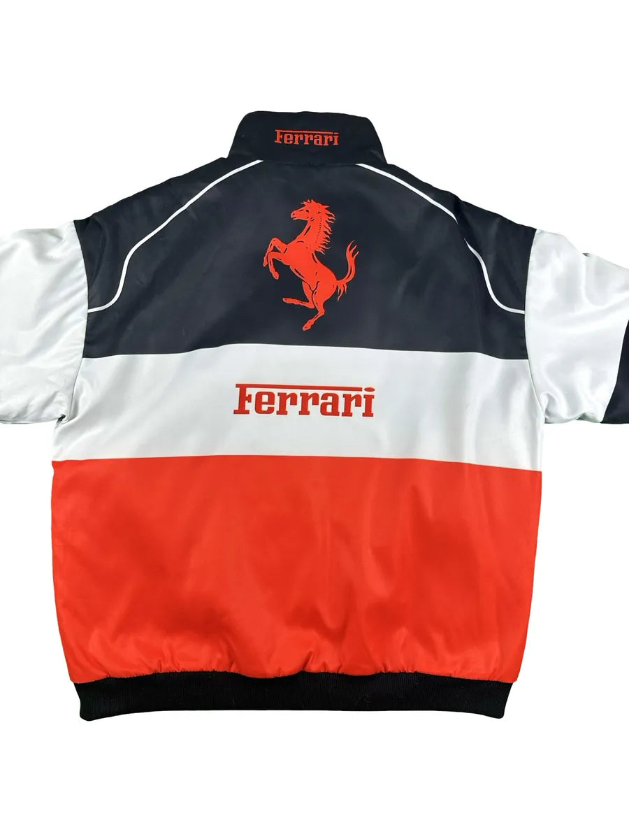 Giacchetto Vintage Y2K Scuderia Ferrari Racing – Rosso, Nero e Bianco - abbigliamento e vestiti vintage
