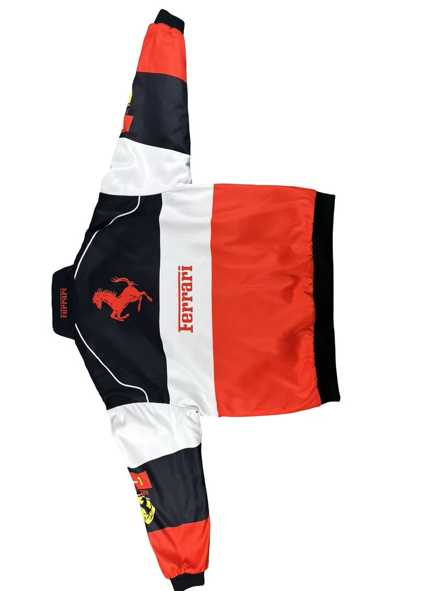 Giacchetto Vintage Y2K Scuderia Ferrari Racing – Rosso, Nero e Bianco - abbigliamento e vestiti vintage