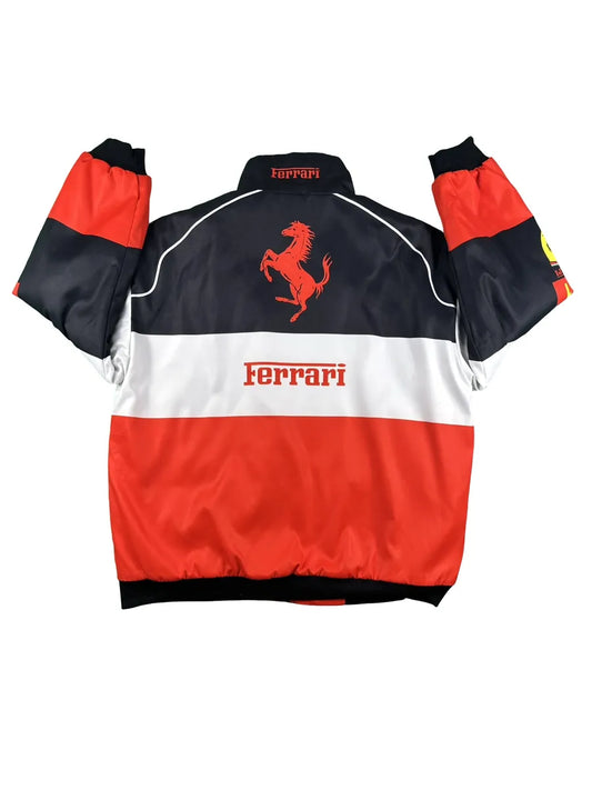 Giacchetto Vintage Y2K Scuderia Ferrari Racing – Rosso, Nero e Bianco - abbigliamento e vestiti vintage