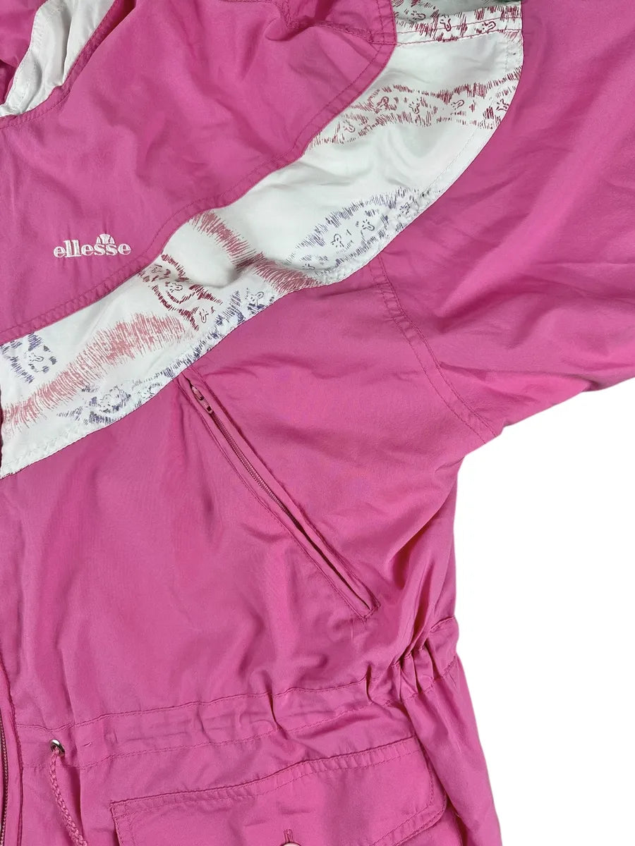 Ellesse - tuta intera vintage anni ’80 rosa taglia S/M