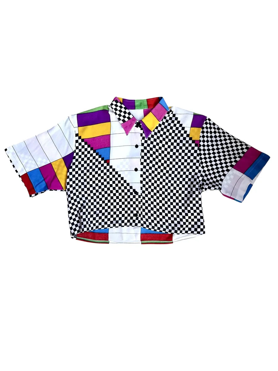 Camicia crop da donna