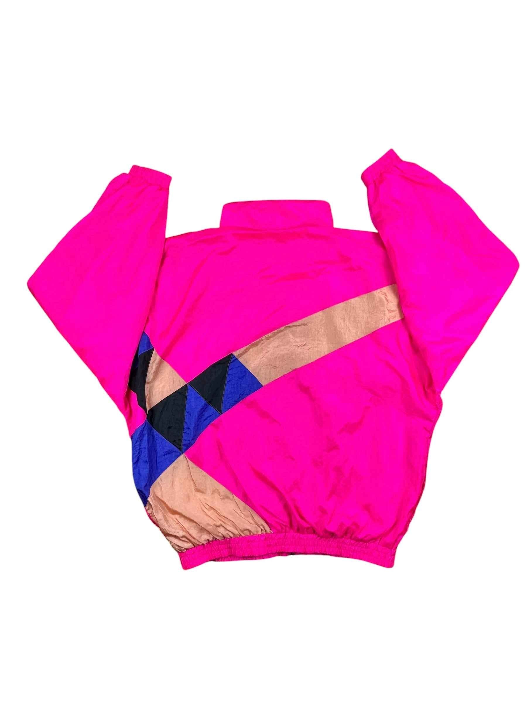 Tuta anni ’90 rosa fluo con zip
