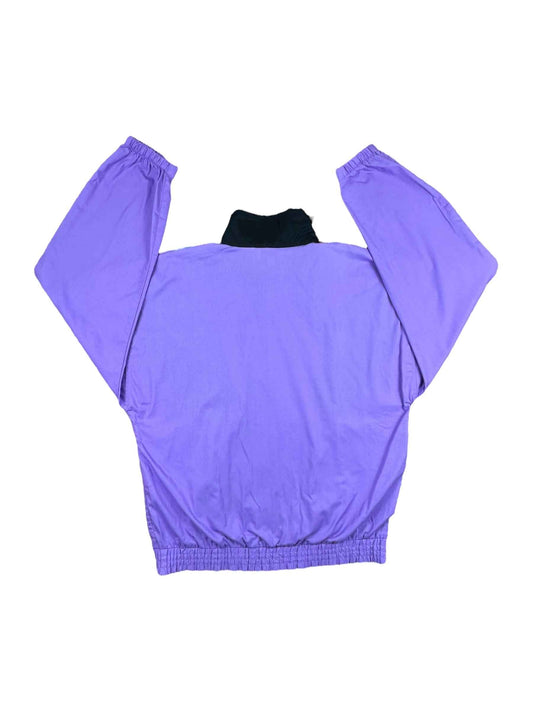 Giacchetto tuta vintage anni ’90 lilla con inserti verde acqua e neri