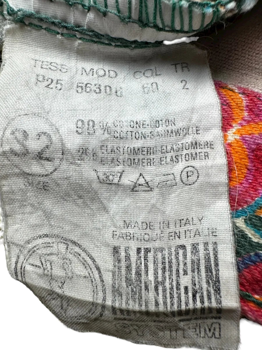 Pantaloni vintage anni '90 da donna a fantasia floreale
