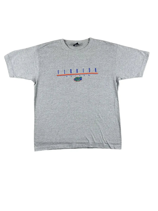 T-shirt vintage grigia Florida con ricamo alligatore