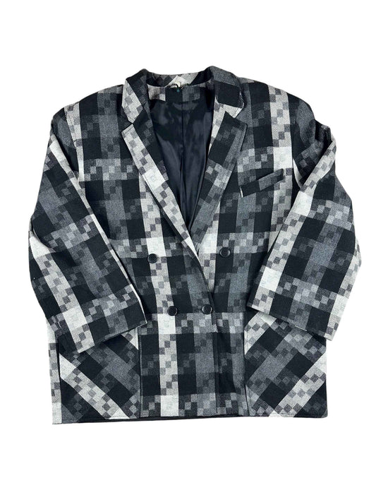 Giacca vintage invernale da donna anni ’80 a quadri