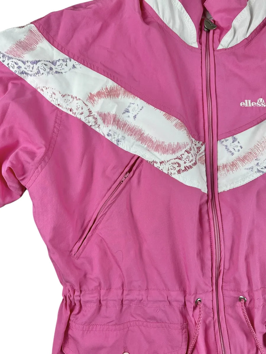 Ellesse - tuta intera vintage anni ’80 rosa taglia S/M