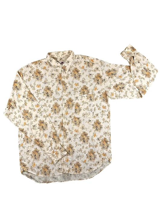 Camicia vintage da uomo a fantasia floreale Bellini