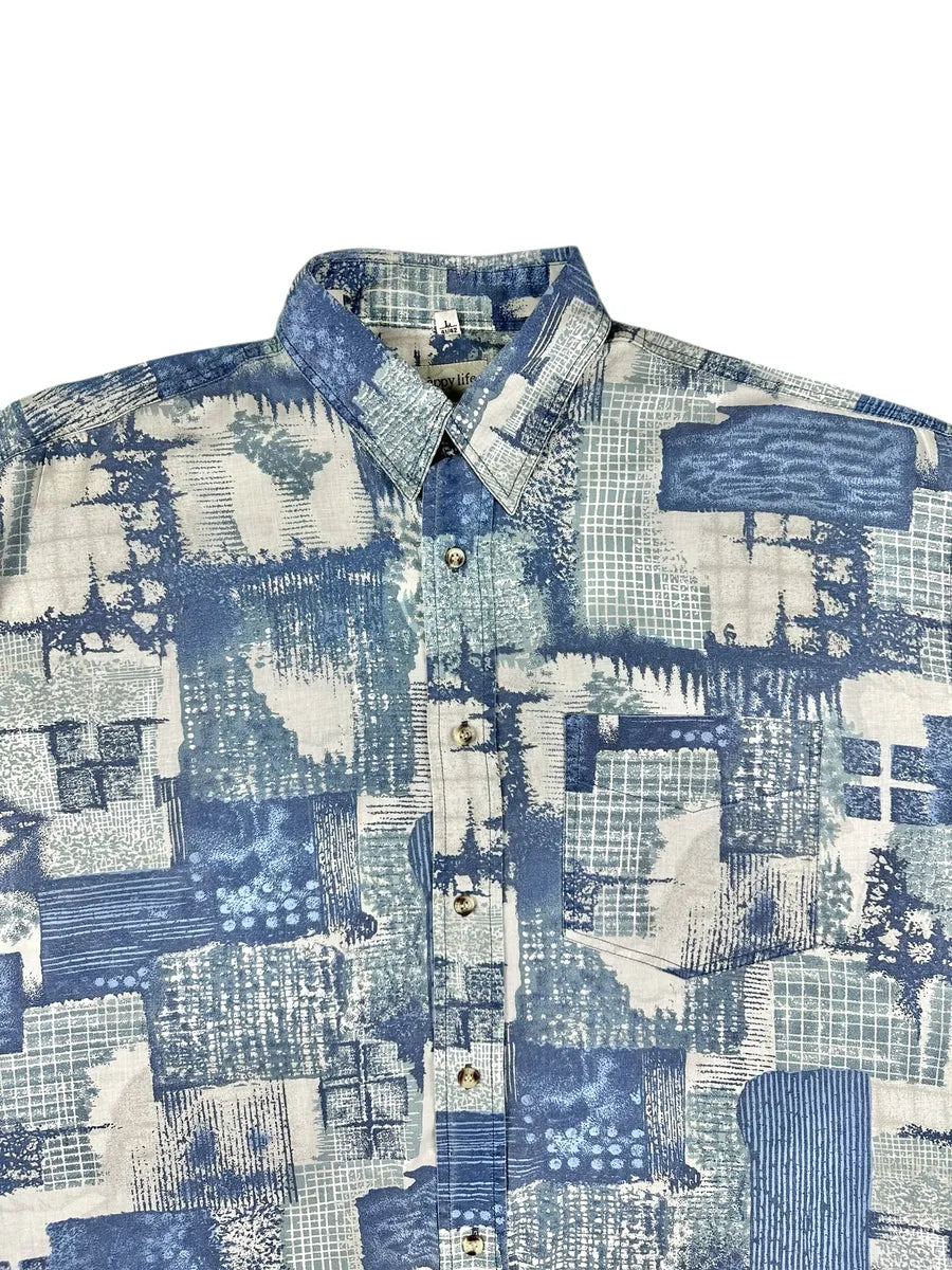 Camicia vintage da uomo a fantasia anni 90