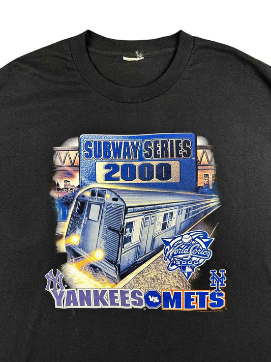 T-shirt vintage americana Subway Series Yankees vs Mets 2000