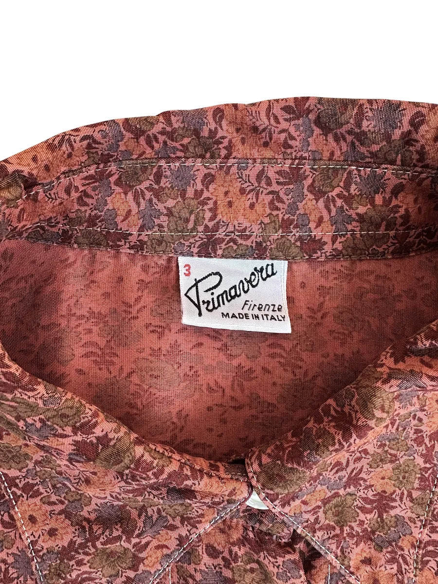 Camicia vintage donna a fantasia floreale Primavera