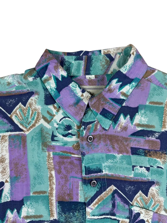 Camicia vintage da uomo a fantasia