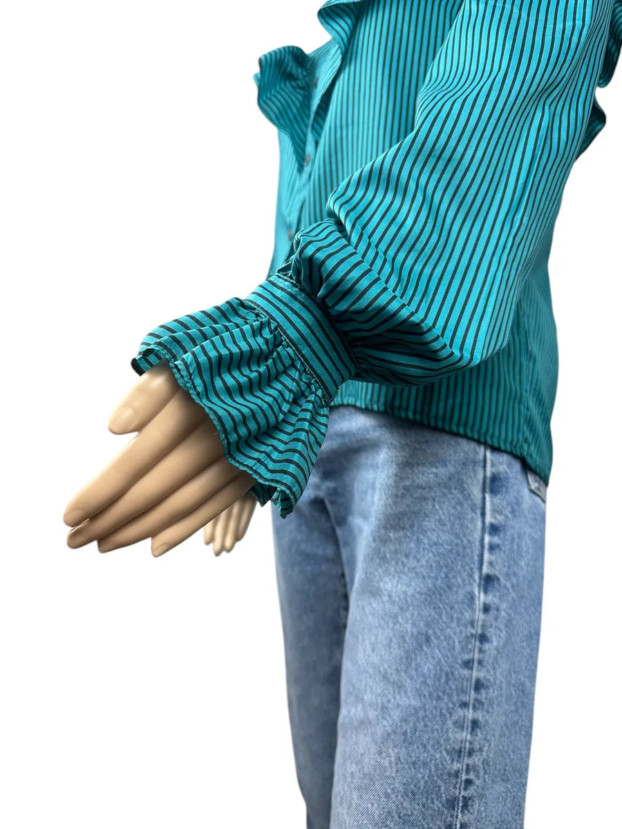 Camicia vintage da donna con volant