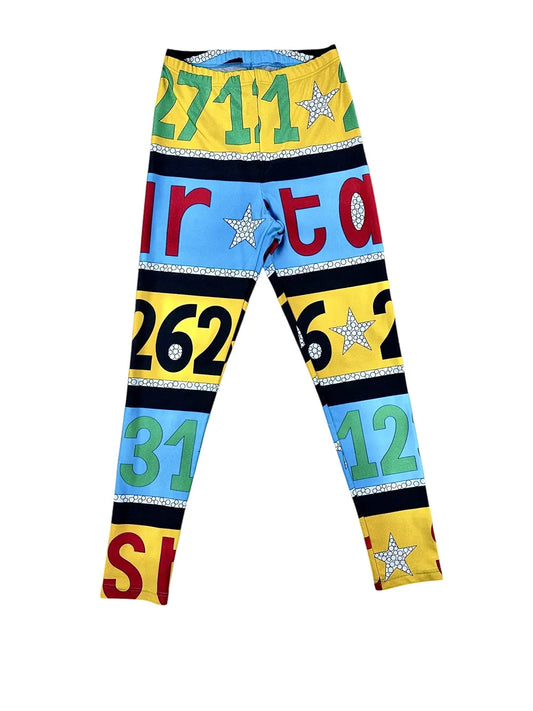 Leggings vintage anni '90 a fantasia