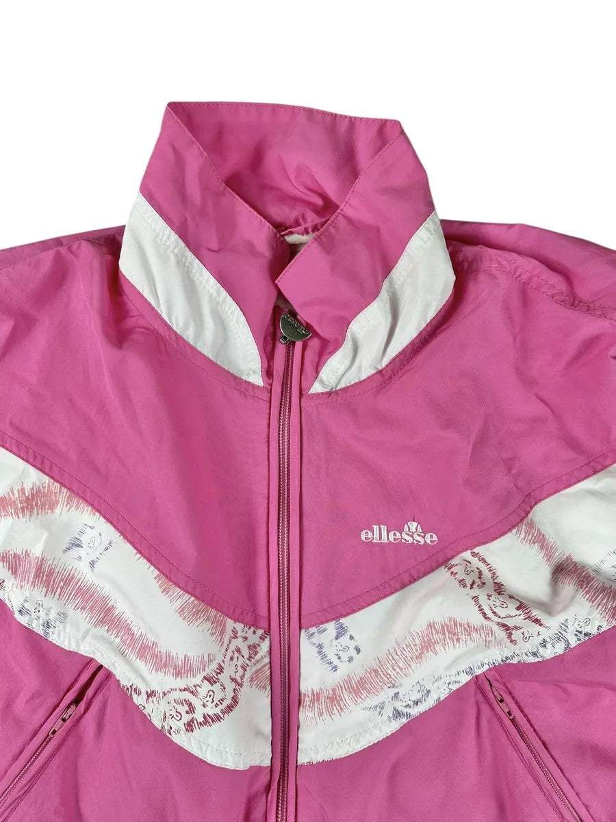 Ellesse - tuta intera vintage anni ’80 rosa taglia S/M
