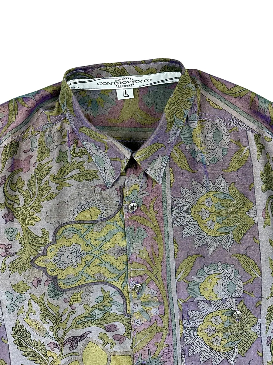 Camicia vintage a fantasia da donna