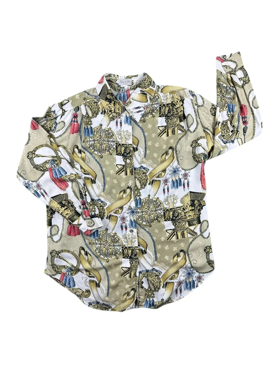 Camicia a fantasia vintage da donna Laura di Sarpi