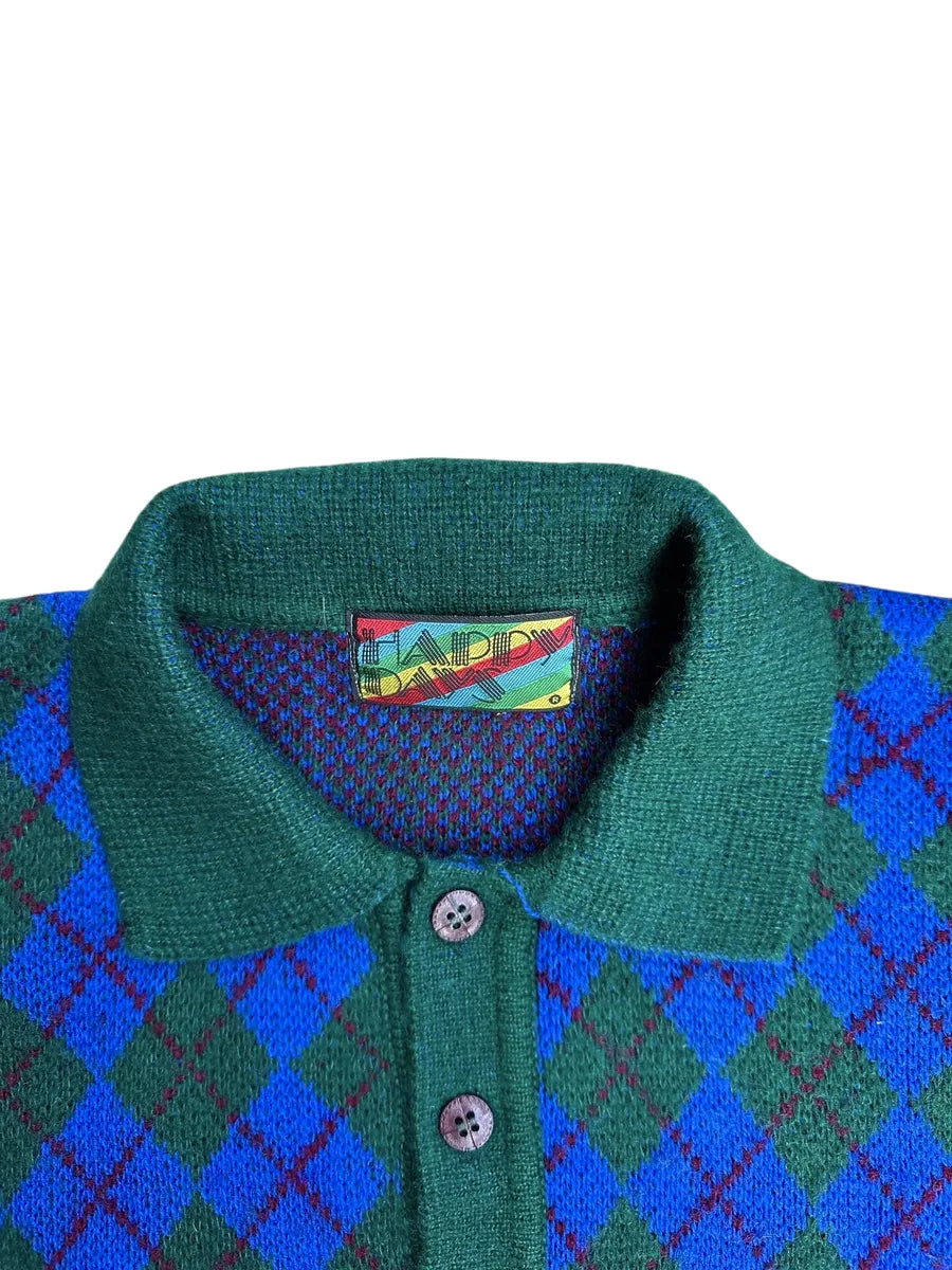 Maglione vintage da uomo a rombi