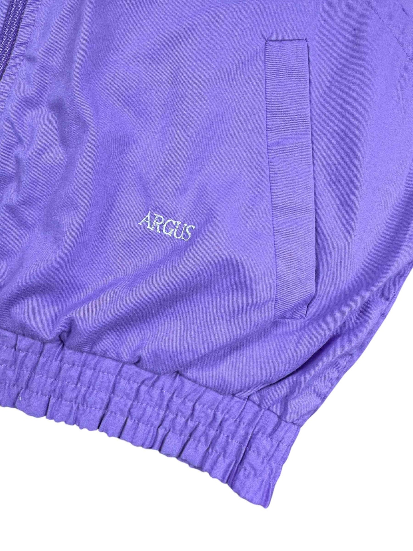 Giacchetto tuta vintage anni ’90 lilla con inserti verde acqua e neri