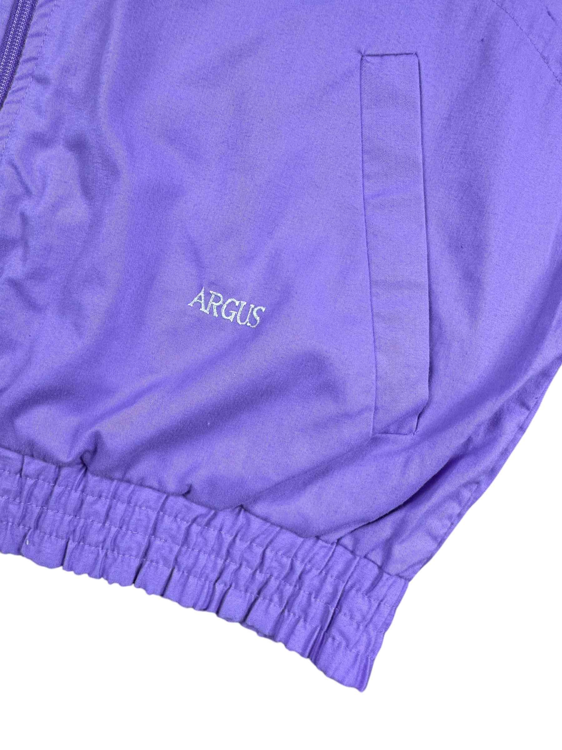 Giacchetto tuta vintage anni ’90 lilla con inserti verde acqua e neri