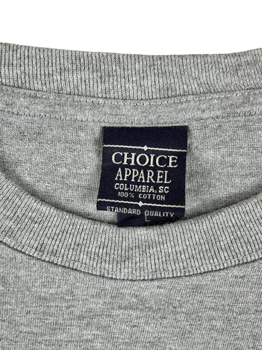 T-shirt vintage grigia Florida con ricamo alligatore