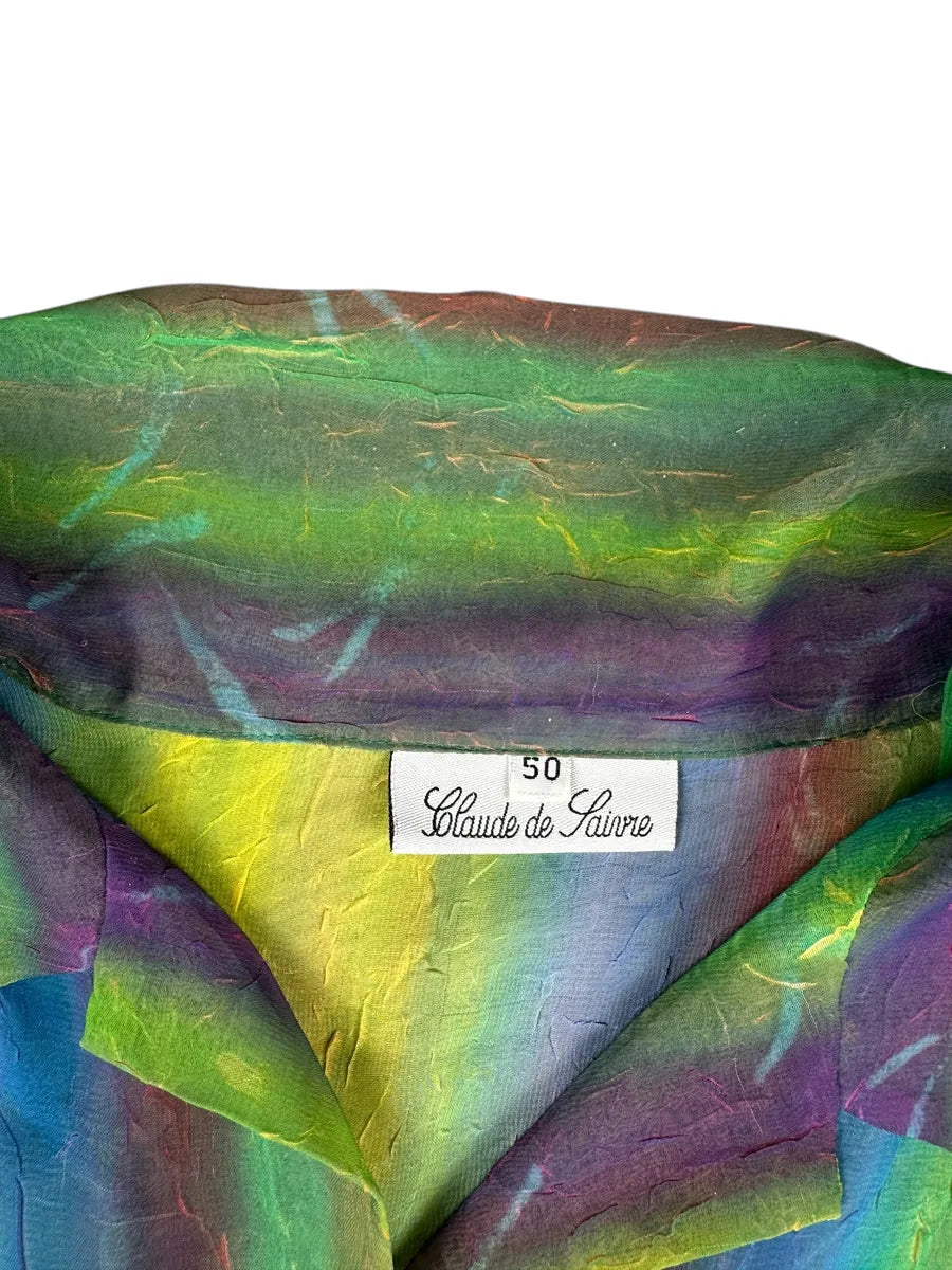 Camicia vintage da donna con fantasia a righe