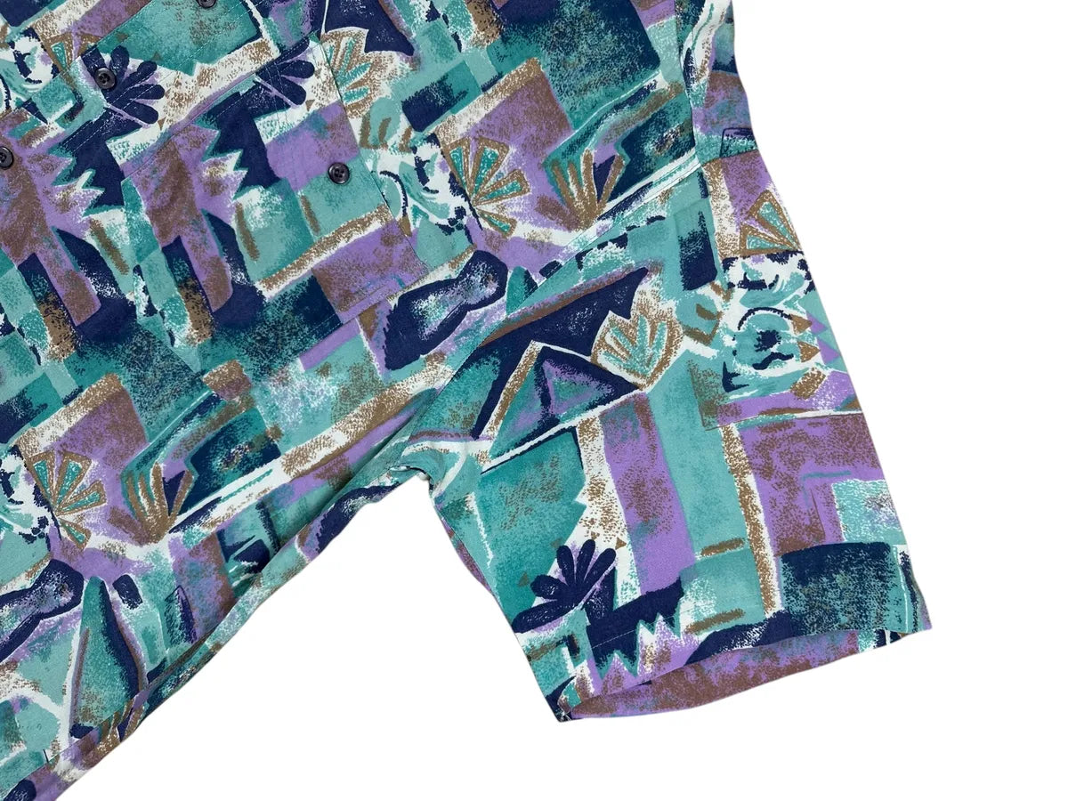 Camicia vintage da uomo a fantasia