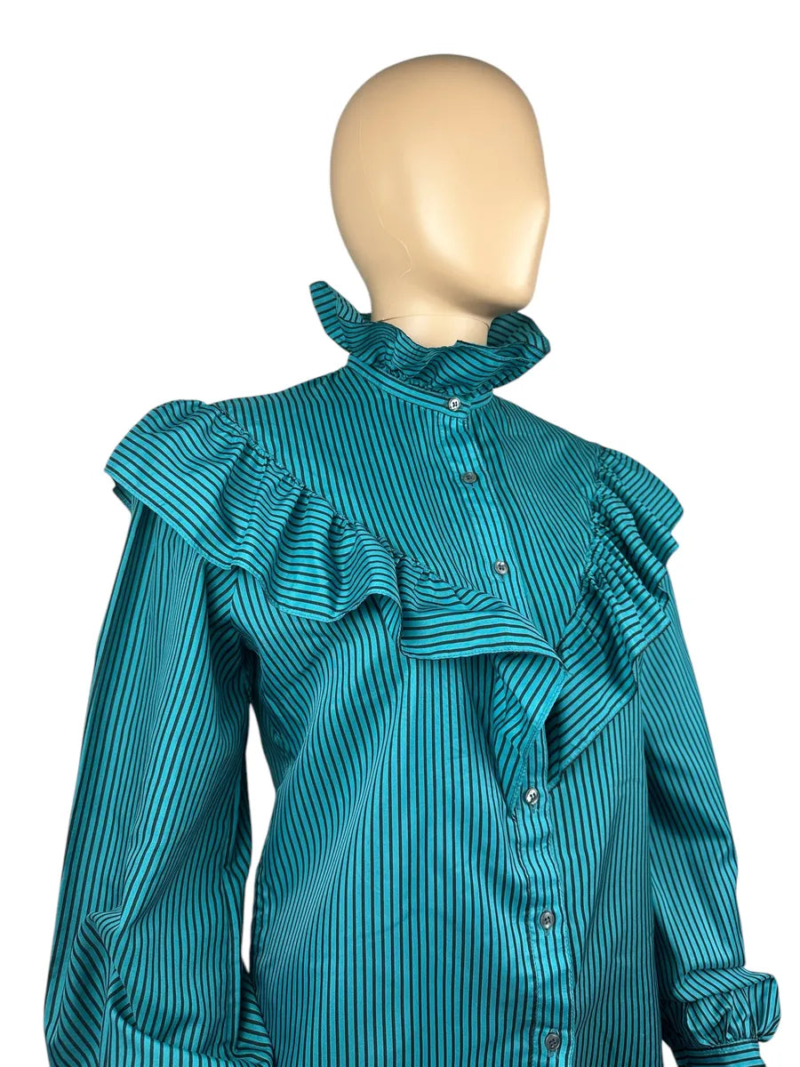 Camicia vintage da donna con volant