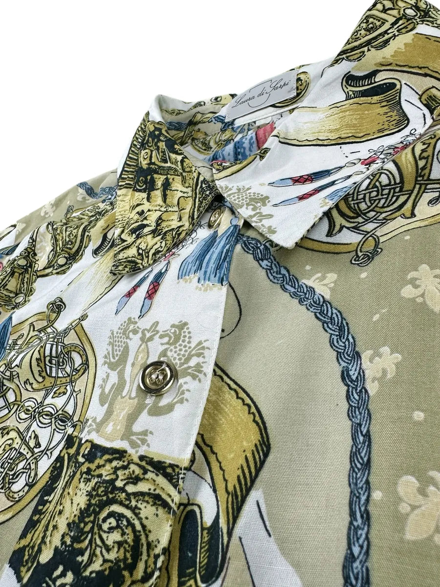 Camicia a fantasia vintage da donna Laura di Sarpi