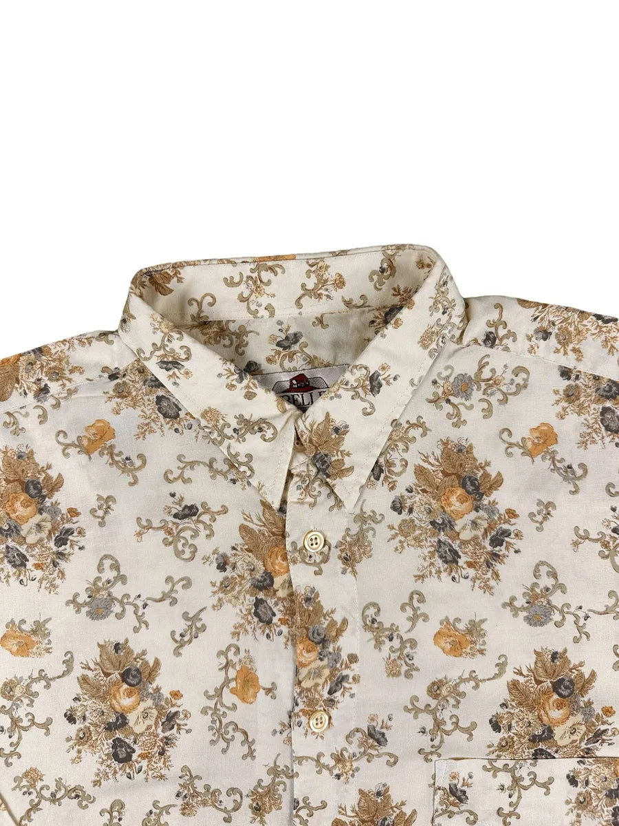 Camicia vintage da uomo a fantasia floreale Bellini