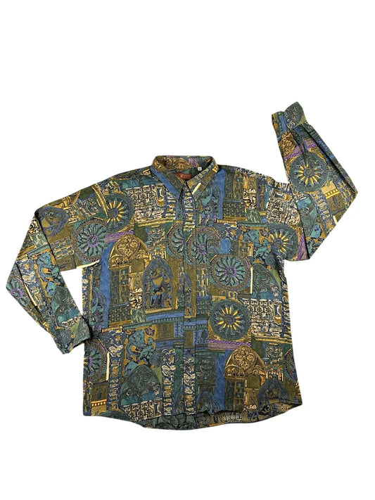 Camicia vintage uomo a fantasia Made in Italy - Dino Erre
