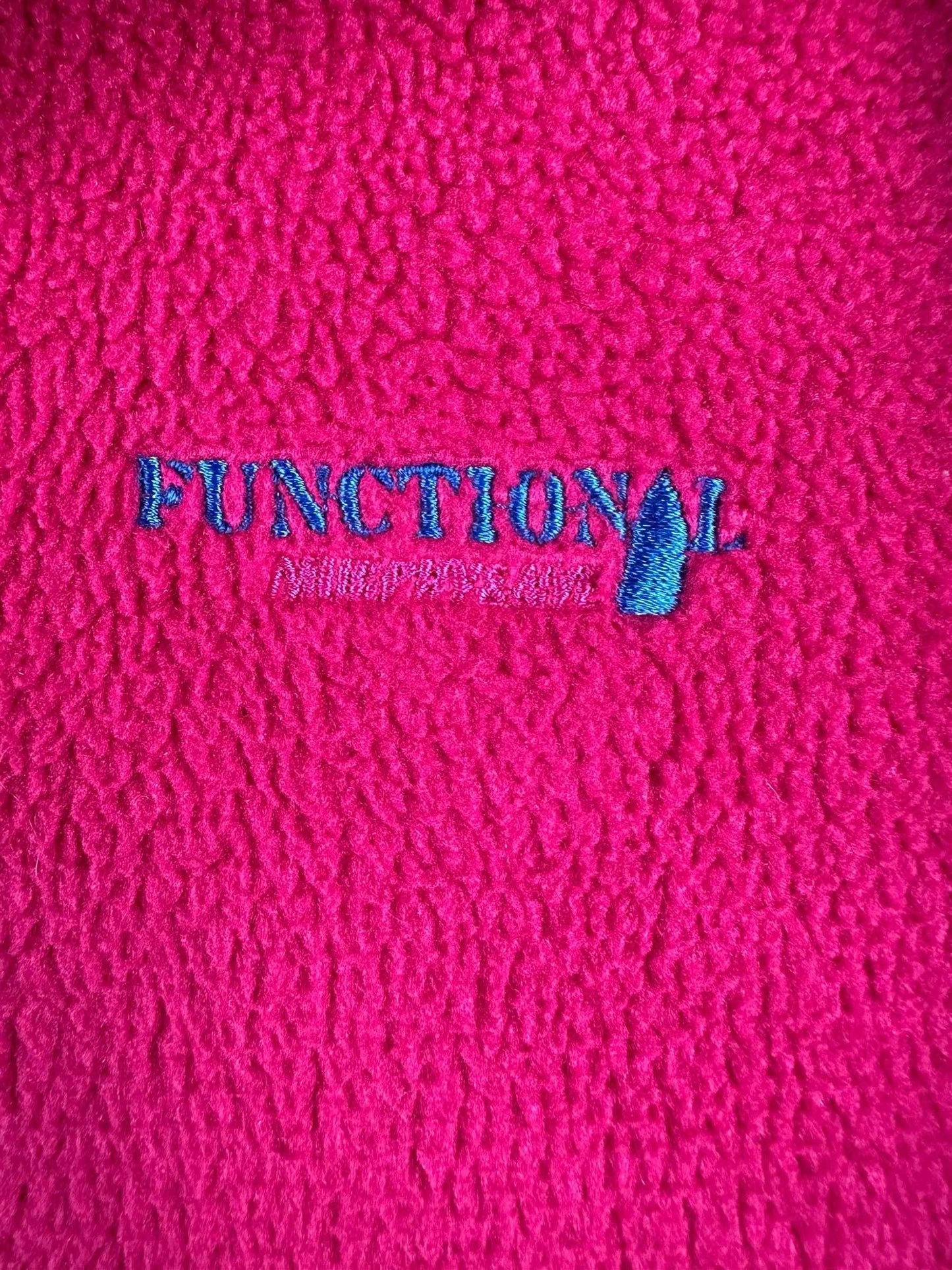 Pile vintage Murphy&Nye fucsia con colletto blu anni ’90