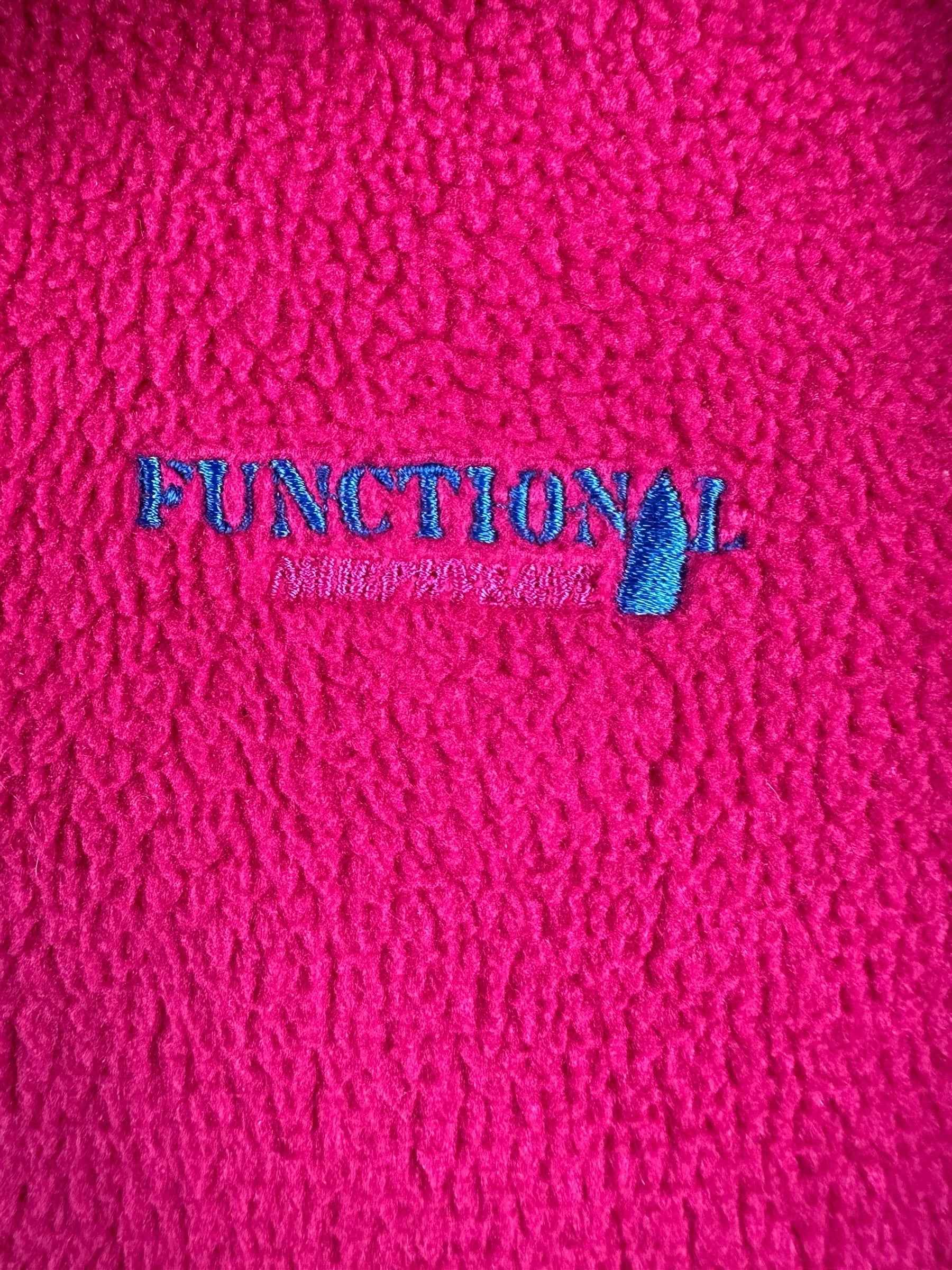 Pile vintage Murphy&Nye fucsia con colletto blu anni ’90