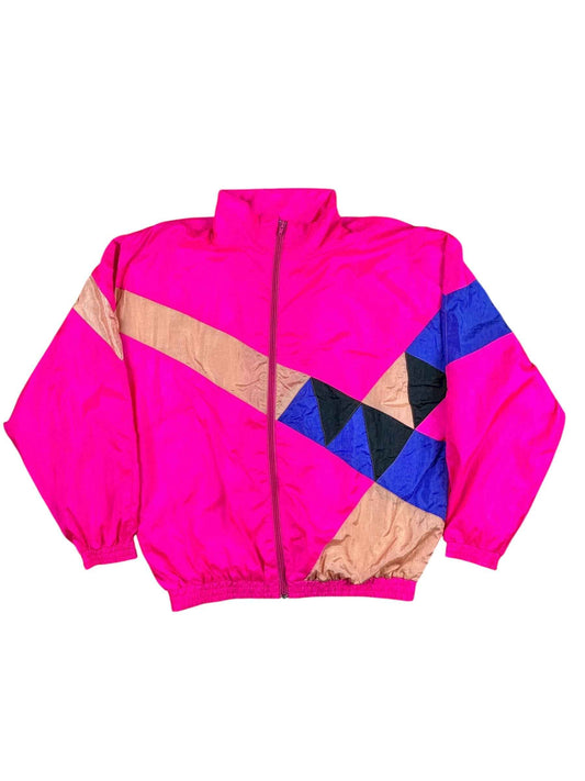 Tuta anni ’90 rosa fluo con zip