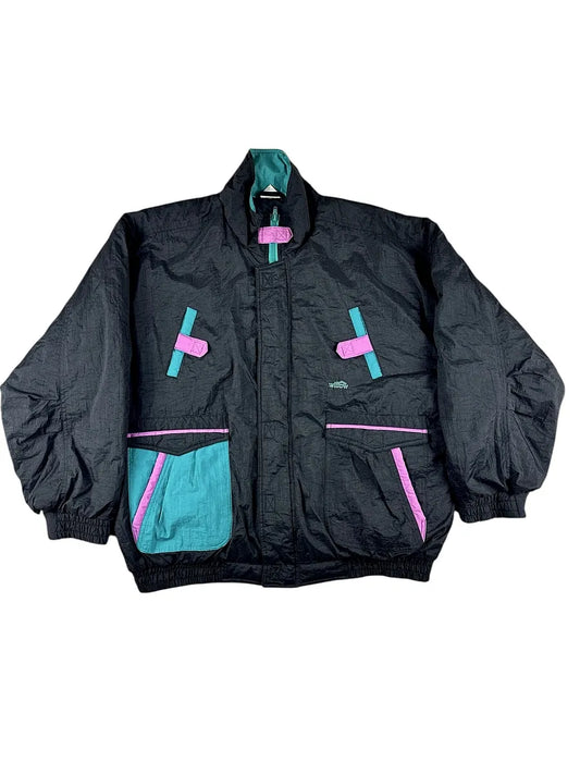 Giubbotto vintage anni ’90 con dettagli colorati