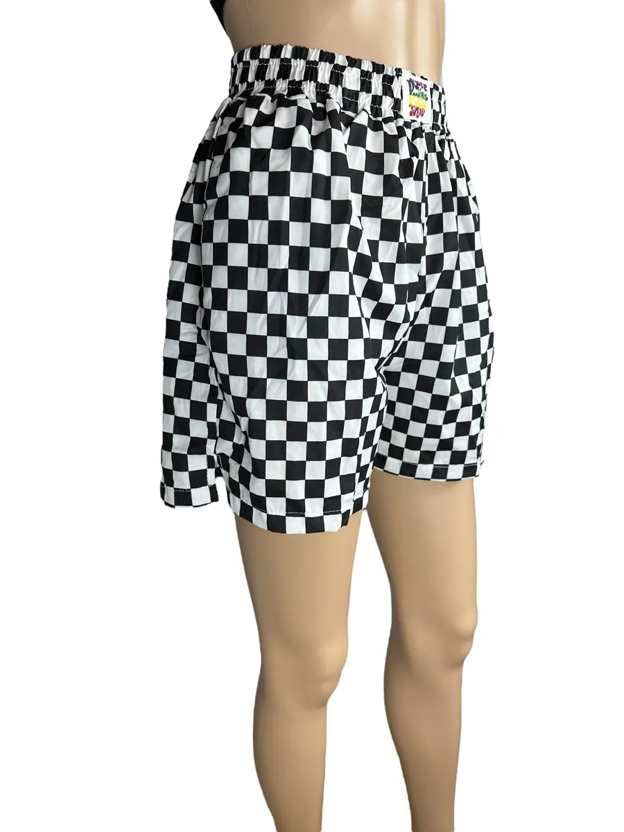 Shorts da donna a scacchi