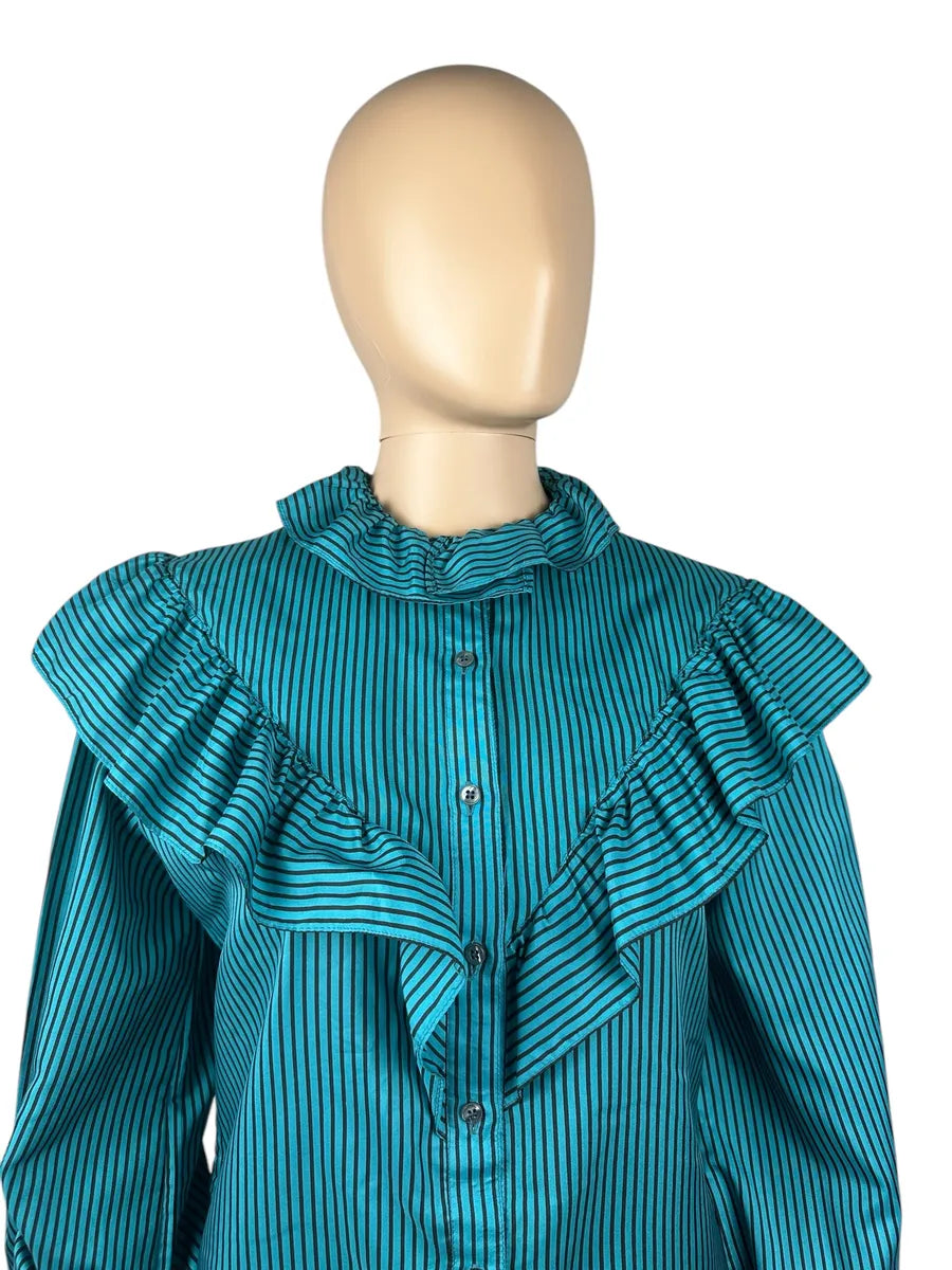 Camicia vintage da donna con volant