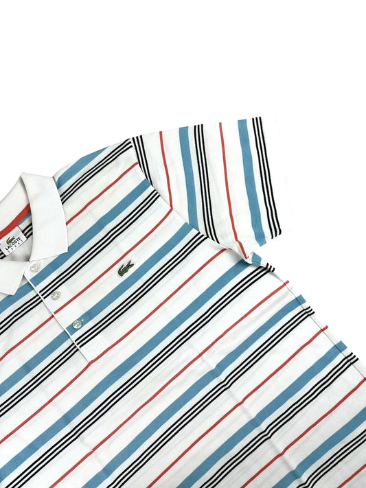 Polo Lacoste vintage da uomo a righe