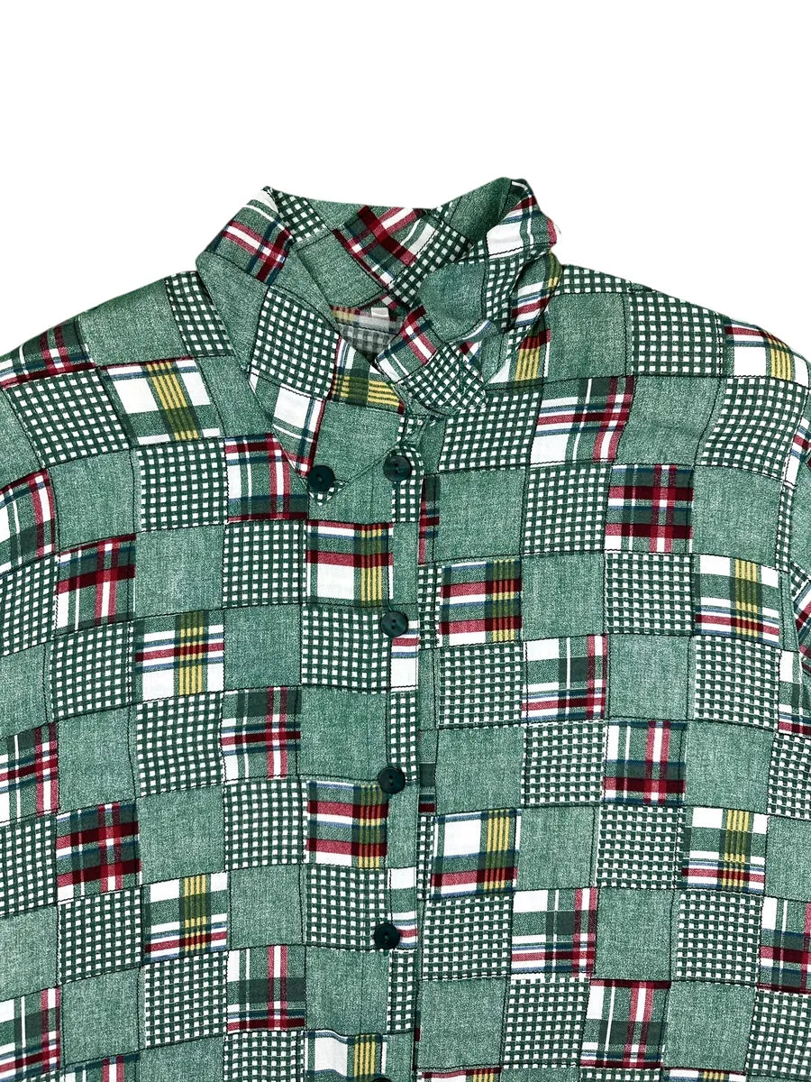 Camicia a fantasia vintage da donna