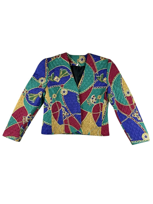 Giacca invernale in seta vintage da donna