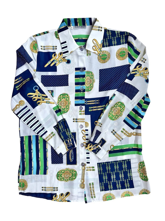 Camicia da donna a fantasia vintage