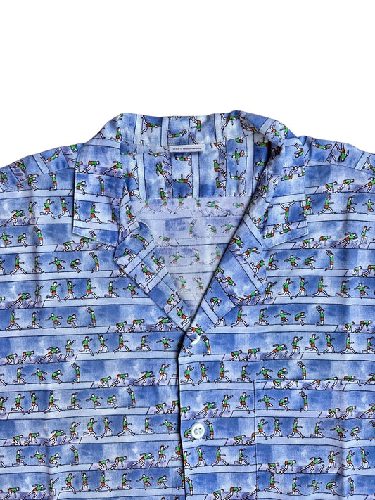 Camicia a maniche corte da uomo a fantasia