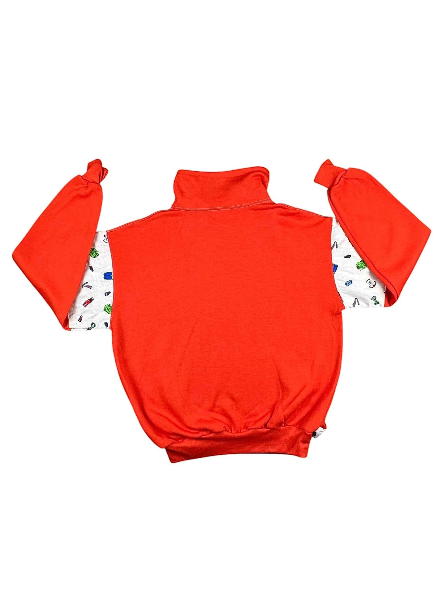 Felpa vintage anni ’90 arancione con collo alto