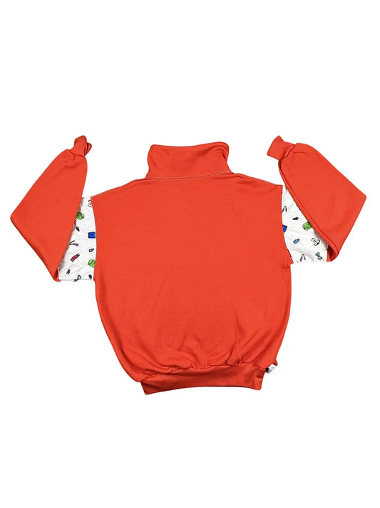Felpa vintage anni ’90 arancione con collo alto