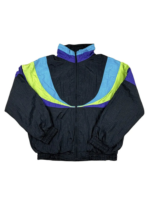 Giacchetto di tuta vintage anni ’80 con inserti colorati