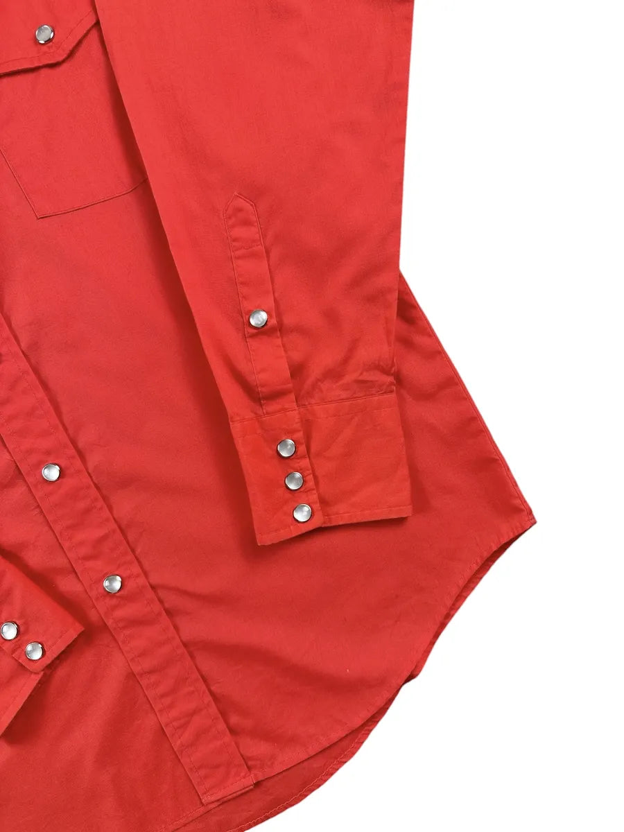 Camicia texana vintage da uomo rossa Made in USA