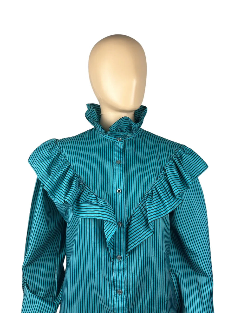 Camicia vintage da donna con volant