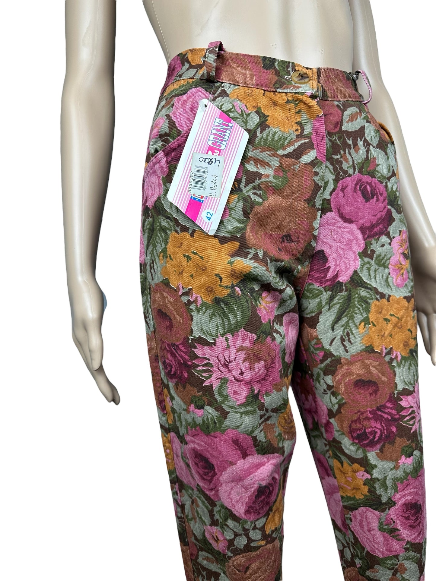 Pantaloni da donna con stampa floreale