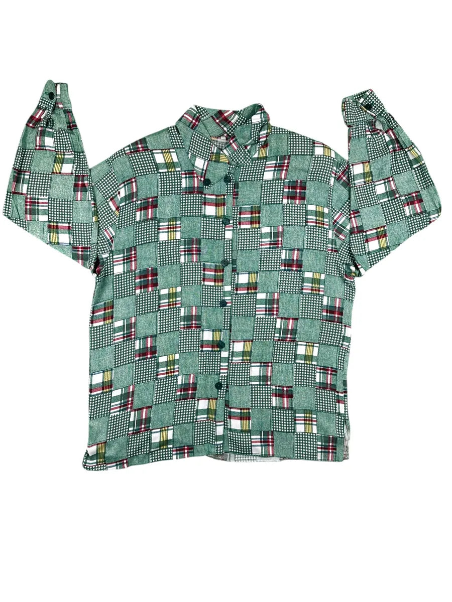 Camicia a fantasia vintage da donna