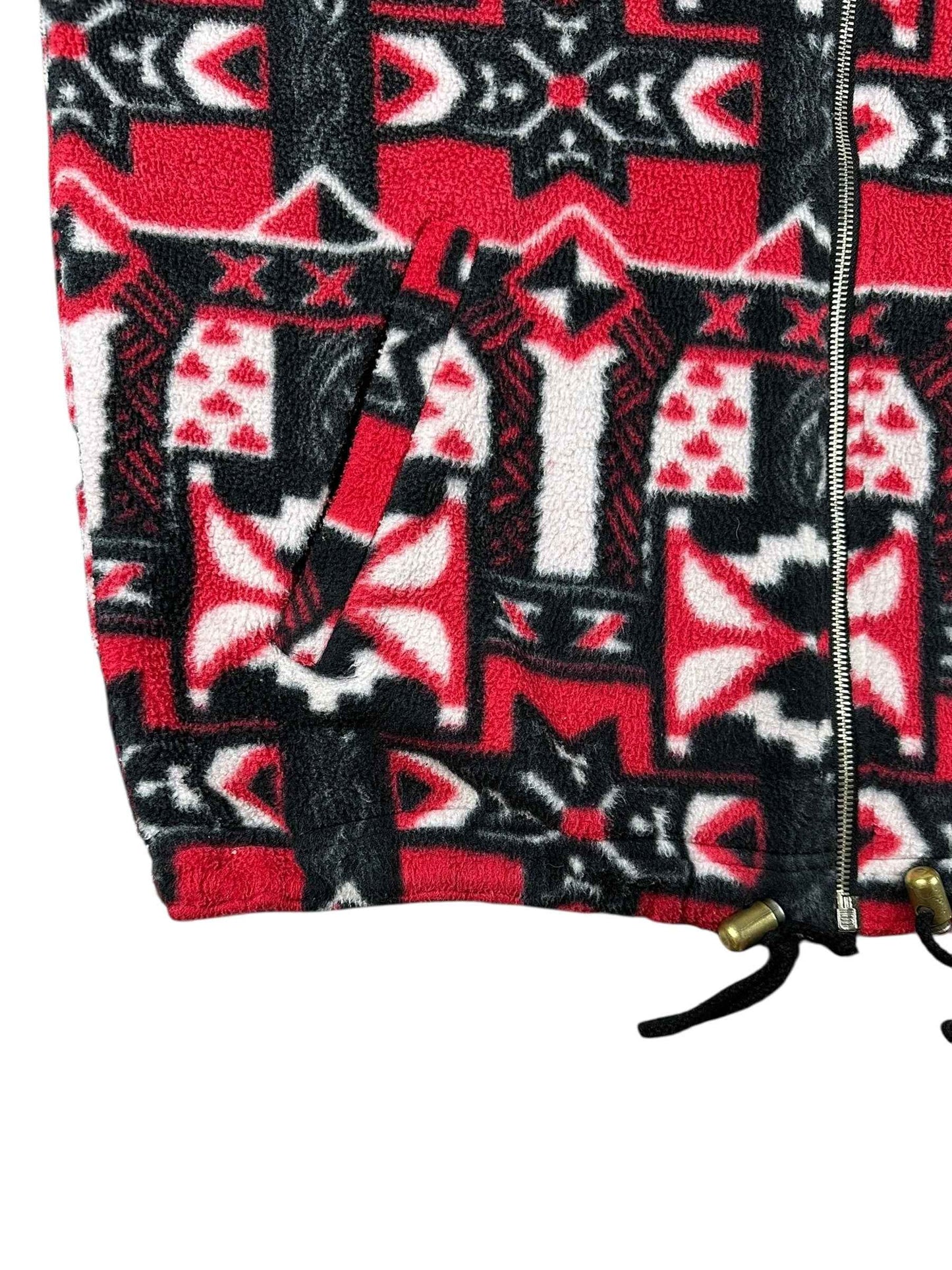 Pile vintage Ziener a fantasia con zip e collo alto